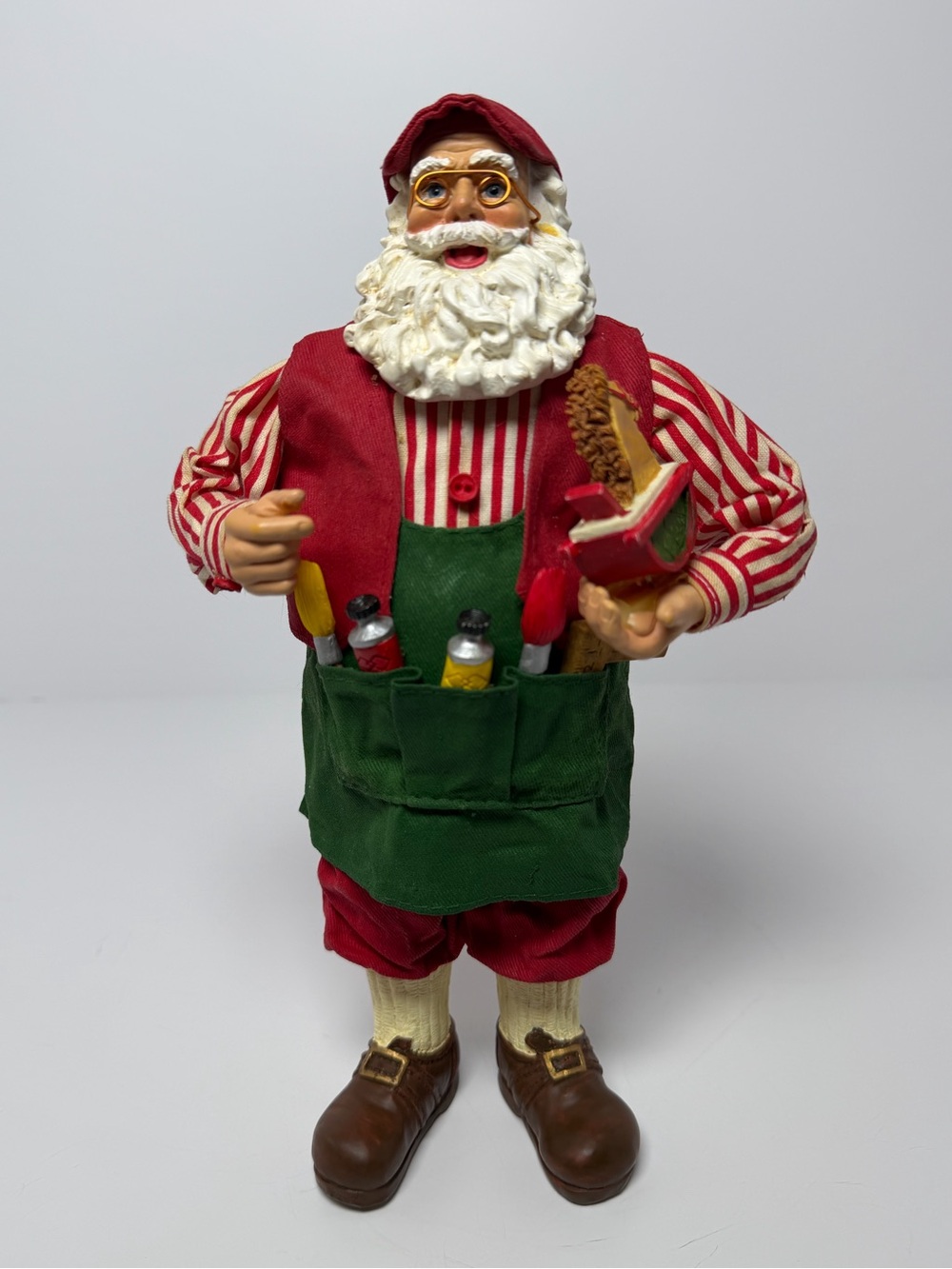 Vintage Clothtiques Possible Dreams Santa Painting Toys Figurine 10” Crafting